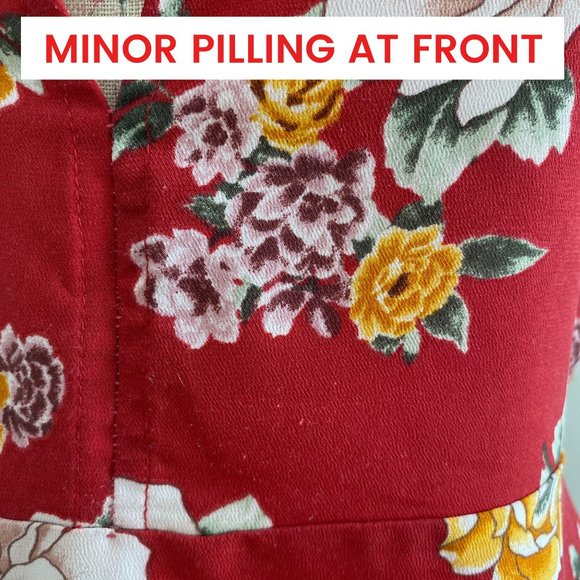 Red Floral Summer Dress - Picture 6 of 8